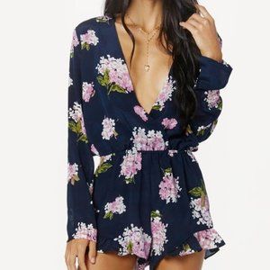 Stone Cold Fox Silk Navy Floral Love Jumper